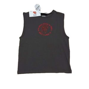 New! Cotton:On- Rolling Stones Crop Muscle Tank